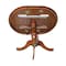 International Concepts Round 36 in Rd Top Pedestal Table, 12 in Leaf, 34.9 inH, Adjustable Height, Espresso, 36 in W, 48 in L K581-36RXT-6B - alternate 3
